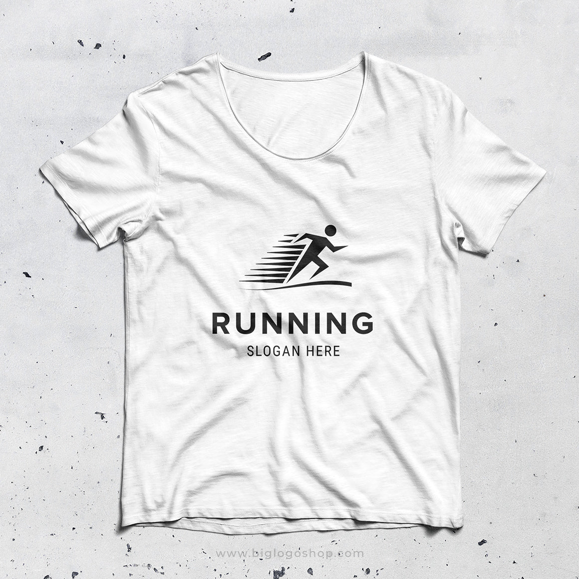 Fast running man logo template