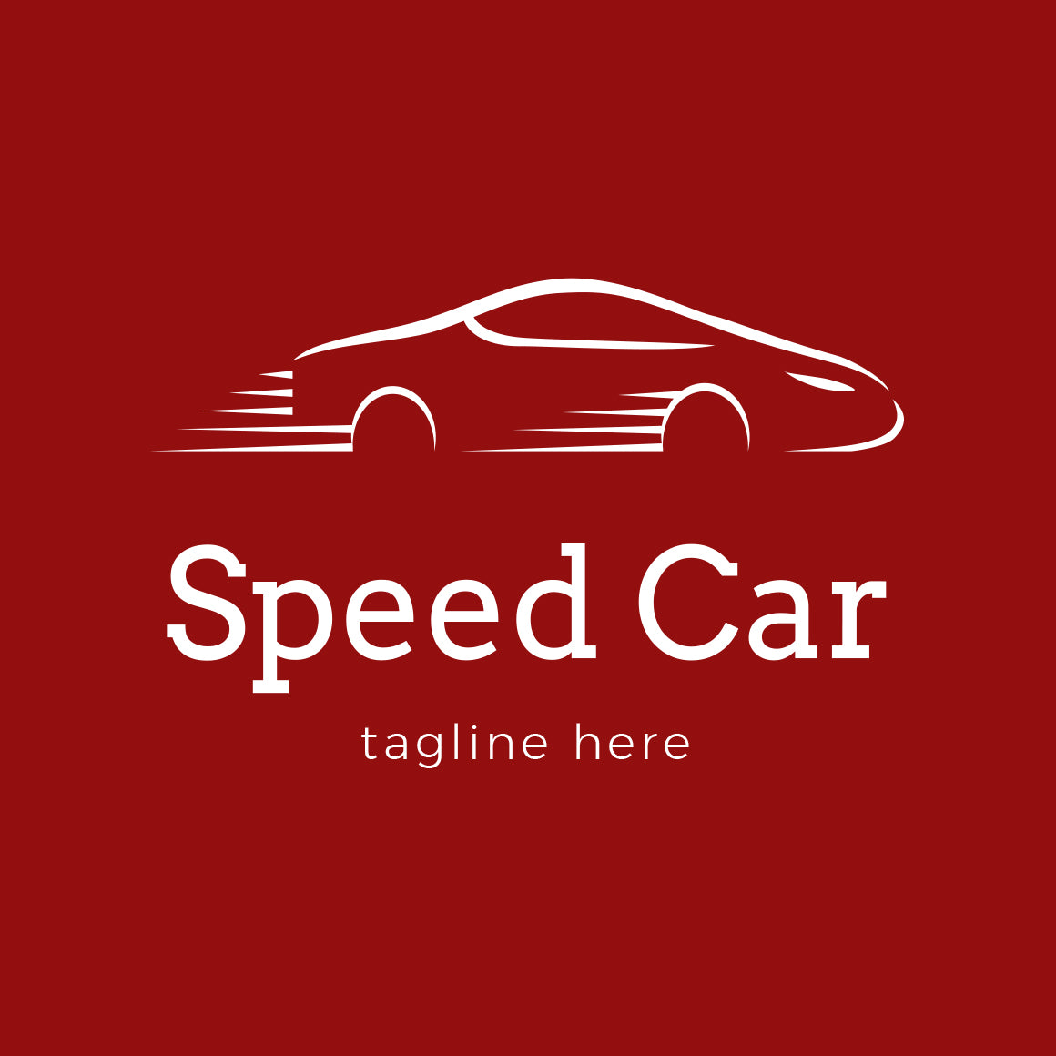 Modern speed car logo