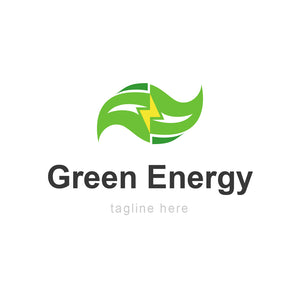 Green power energy logo