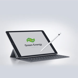 Green power energy logo