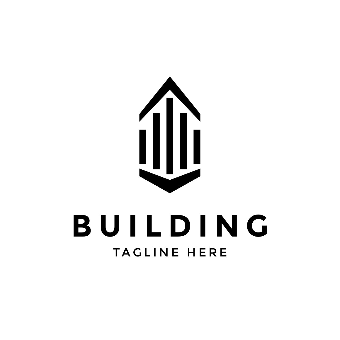 Building abstract logo template