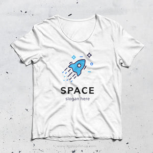 Rocket spaceship logo design