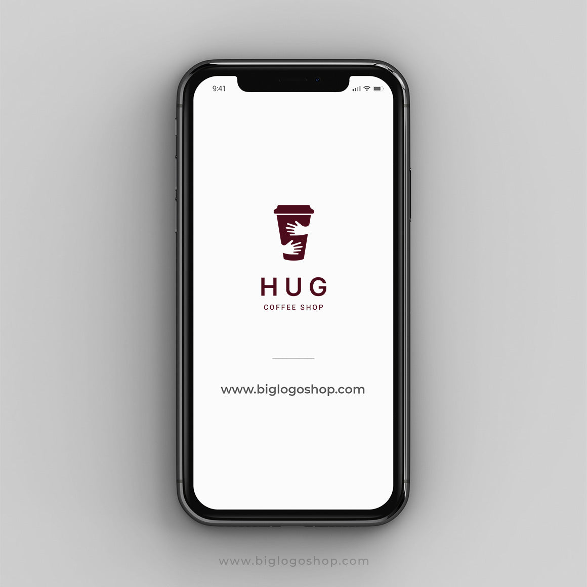 Coffee cup hug logo