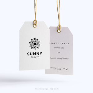 Sunny premium logo. Creative logo design isolated abstract shape black color. Sun logotype vector illustration. Trendy emblem design for cosmetics or beauty saloon.
